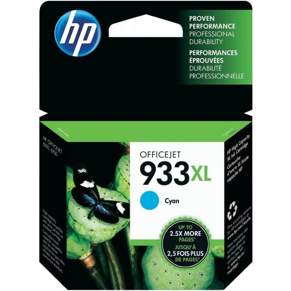 HP 933XL Tinte cyan CN054AE HP 6100 ePrinter Officejet 6600 6700 Premium 7110 7510 7610 7612 e-All