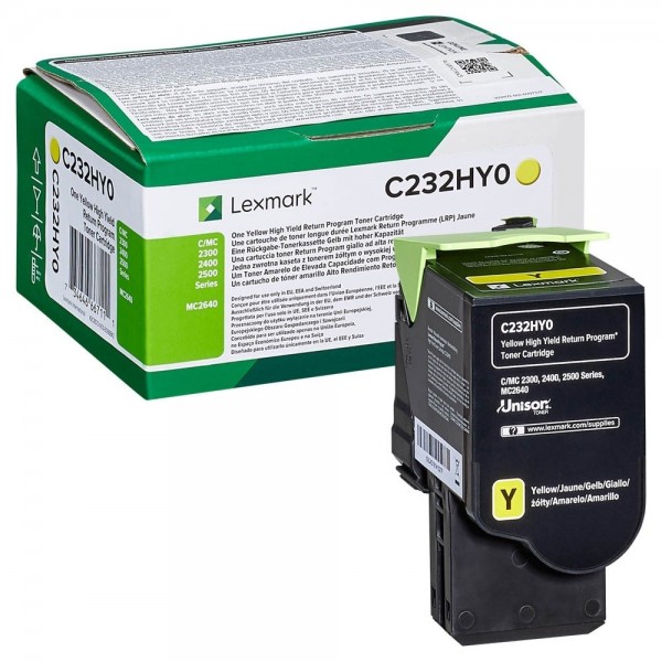 Lexmark Toner yellow C232HY0 C2325dw C2425dw C2535dw MC2325 MC2425 MC2535 MC2640adwe