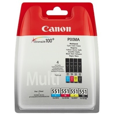 Canon CLI-551Z Tinte Multi Pack MG5450 MG6350 MG6600 7100 7500 MX925 IP7250 iP8700 iX6800 6509B009