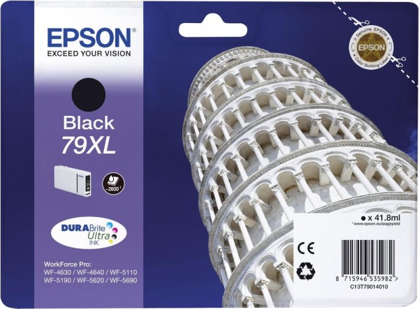 Epson Tintenpatrone 79XL Black für WorkForce Pro WF-4630 WF-4640 WF-5110