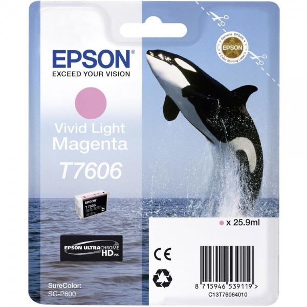 Epson Tintenpatrone T7606 Light Magenta für SureColor SC P600