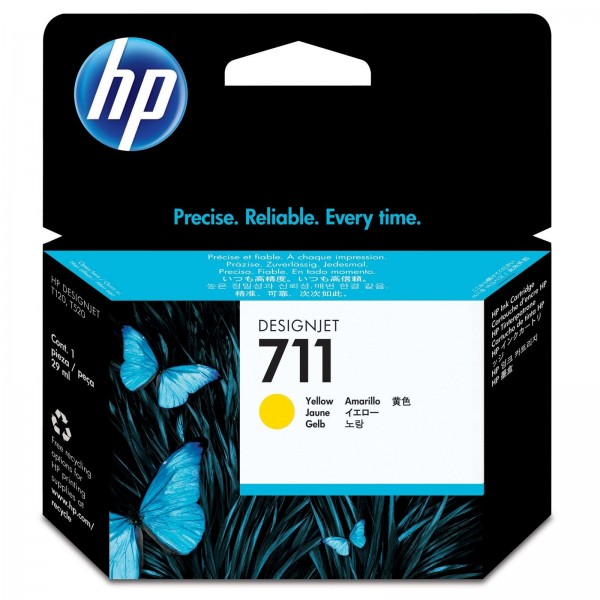 HP 711 Tinte Yellow CZ132A DesignJet T120 ePrinter T520