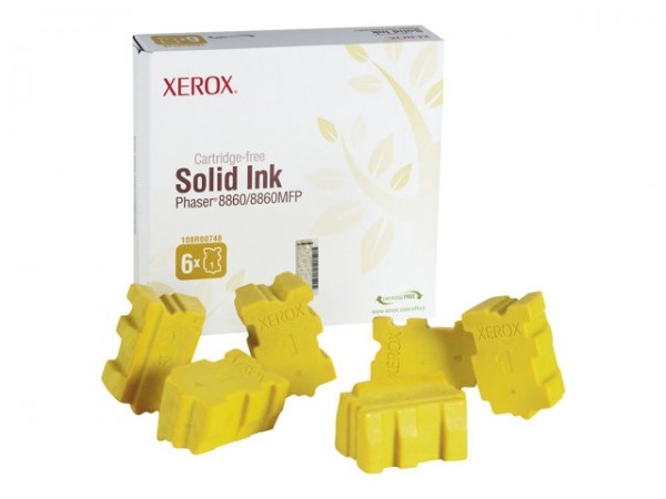 XEROX 108R00748 Solid Ink 6 Sticks Yellow Phaser 8860 Phaser 8860MFP