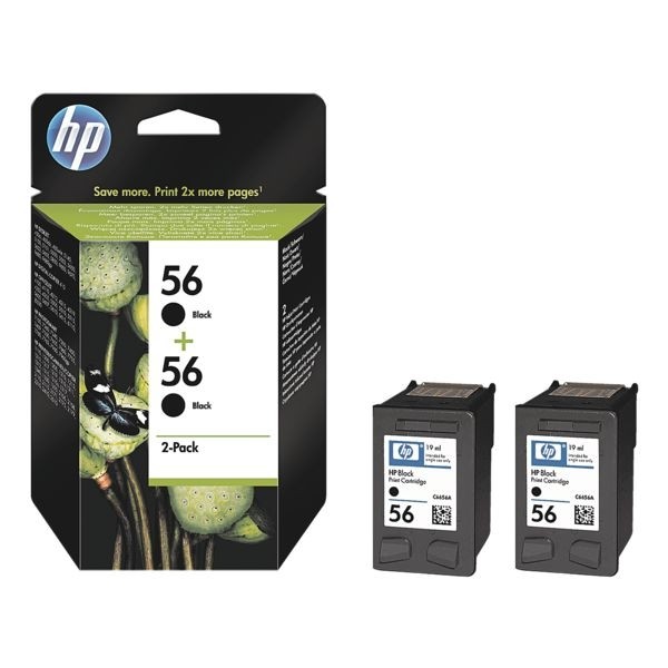 HP 56 Druckpatrone Black DJ5550 No.56 Doppelpack C9502AE
