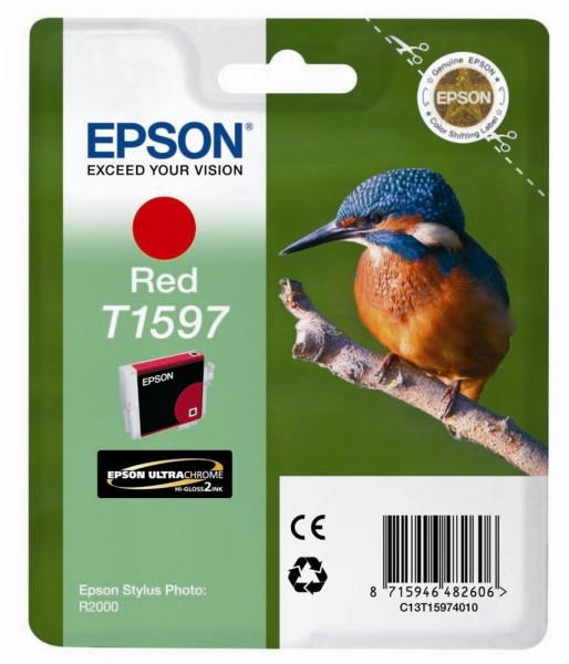 Epson Tintenpatrone T1597 Red für Stylus Photo R2000