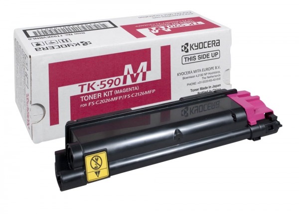 Kyocera TK-590M Toner Magenta FS-C2016MFP FS-C2026MFP FS-C2126MFP FS-C5250DN M6026 M6526cdn