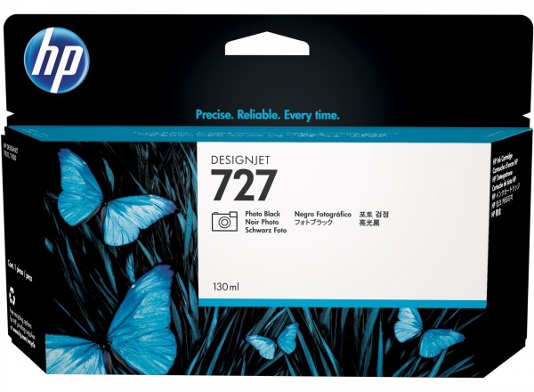 HP 727 Tinte Foto Schwarz DesignJet T920 T930 T1500 T1530 T2500 B3P23A