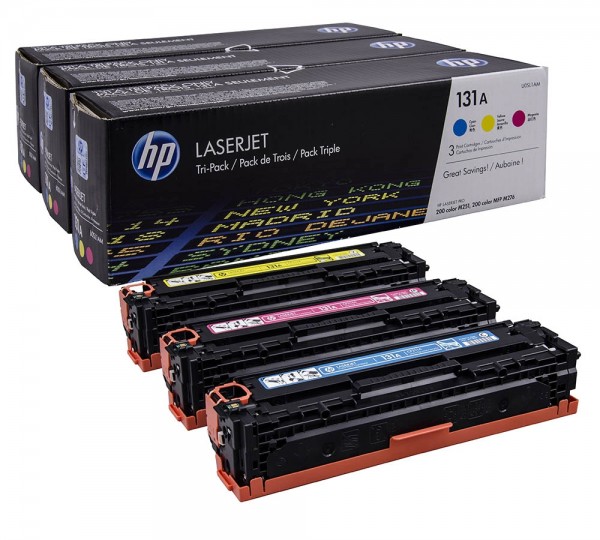 HP 131A Toner Tri Pack für HP Color LaserJet Pro 200 M251N M276N U0SL1AM