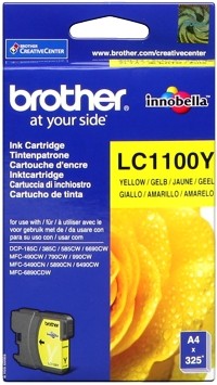 Brother Tintenpatrone Yellow LC1100Y DCP-185 DCP-383 MFC-490 MFC5890 6490 6690 6890