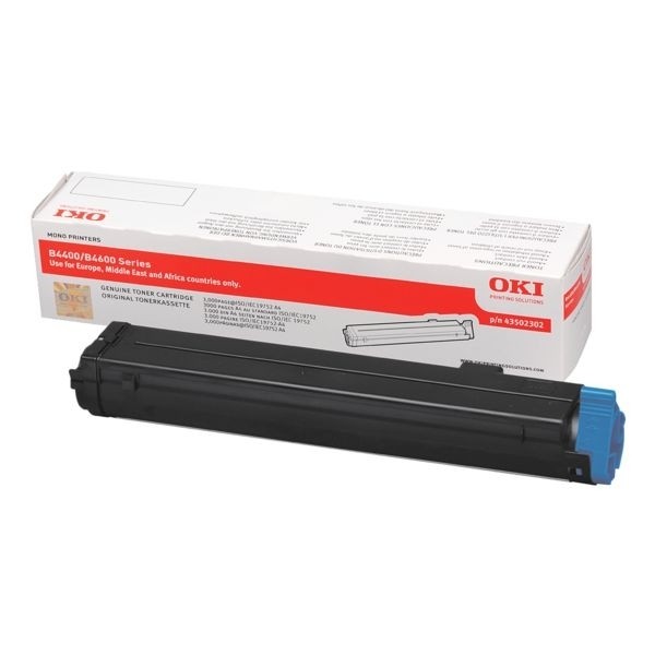 OKI 43502302 Toner Schwarz B4400N B4400DN B4600DN B4600N