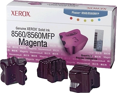 XEROX ORiginal 108R00724 PH8560 8560MFP Solid Ink 3 Sticks Magenta 