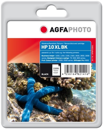 AGFAPHOTO HP10 BXL HP BJ1100 Tinte Black APHP10BXL