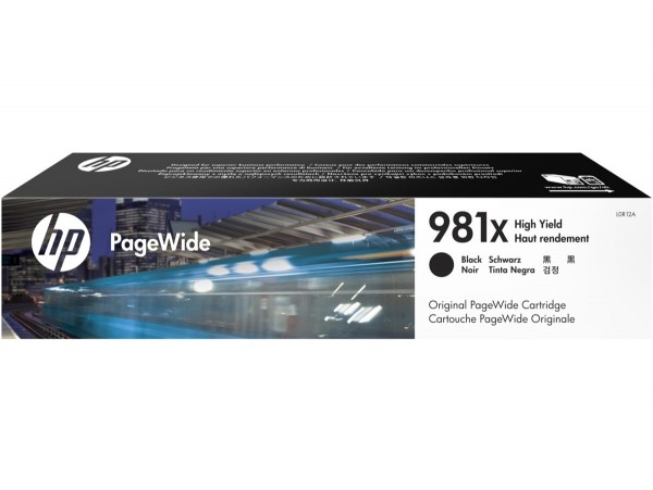 HP 981X High Yield Black PageWide Tinte L0R12A Cartridge 556dn 586dn ES58650