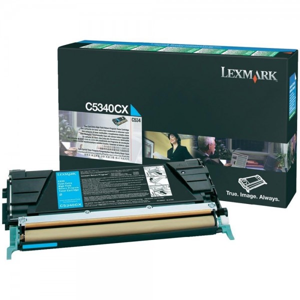 Lexmark C534 Toner Cyan Rückgabe Tonerkassette C534DN C5340CX