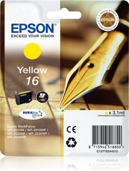 Epson Tintenpatrone 16 Yellow WF-2010W WF-2510WF WF-2520NF WF-2530WF WF-2540WF 2630WF 2650WF 2750