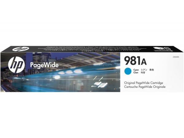 HP 981A Cyan Original PageWide Tinte J3M68A Cartridge 556dn 586dn ES58650