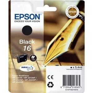Epson Tinte 16 Black WF-2010W WF-2510WF WF-2520NF WF-2530WF WF-2540WF 2630WF 2650WF 2750 C13T162140