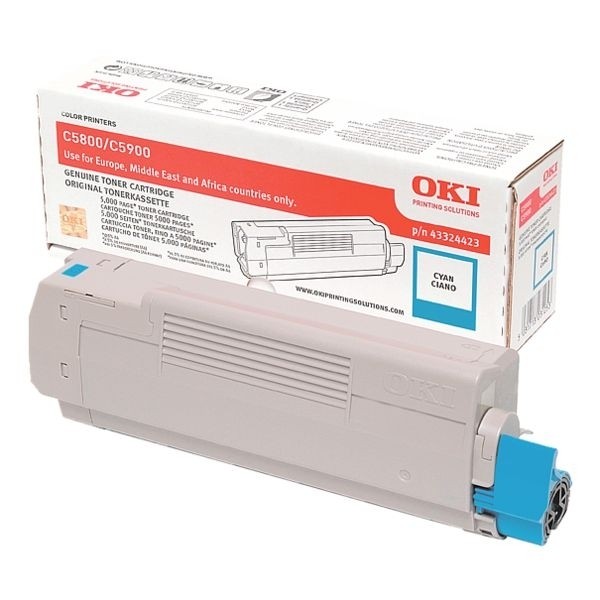 OKI 43324423 Toner Cyan C5800dn C5900dn C5550MFP Original