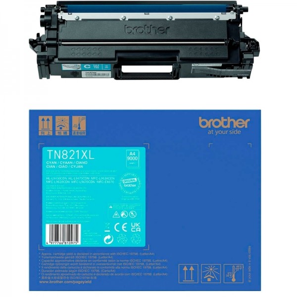 Brother TN-821XL C Toner Cyan HL-L9430CDN L9470CDN L9470CDNT MFC-L9630CDN MFC-L9670CDN