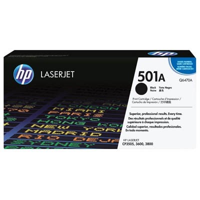 HP 501A Toner Black für HP Color LaserJet 3600 CLJ3800 HP CP3505 Q6470A