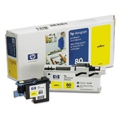 HP 80 Druckkopf Yellow DesignJet 1050C 1055CM C4823A incl. Druckkopfreiniger *ab Lager! **