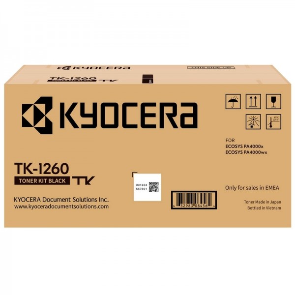 Kyocera TK-1260 Toner Black Kyocera Ecosys PA4000x Ecosys PA4000wx Plus 1T0C150NL0