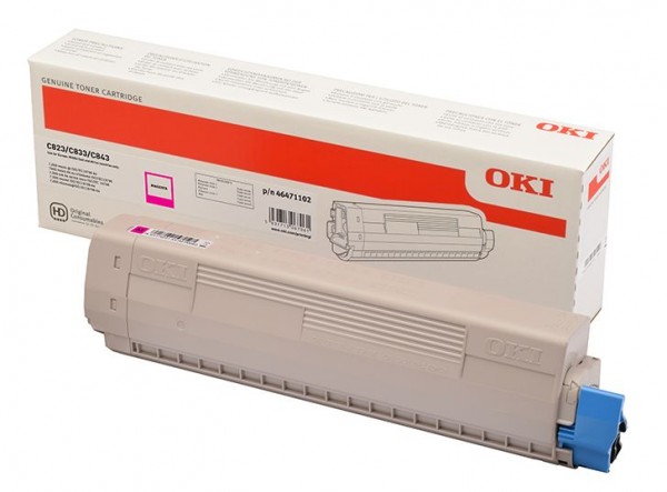 OKI C800 Toner Magenta OKI C823N OKI C833DN OKI C843DN 46471102 7.000 Seiten