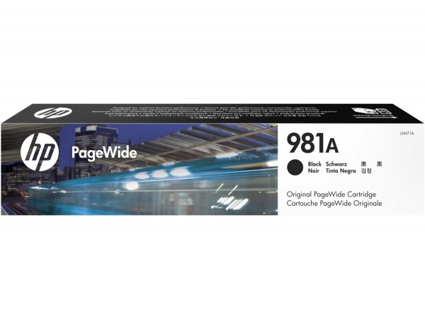 HP 981A Black Original PageWide Tinte J3M71A Cartridge 556dn 586dn ES58650 J3M71A