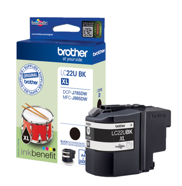 Brother LC-22UBK XL Tintenpatrone Schwarz MFC-J985DW DCP-J785DW