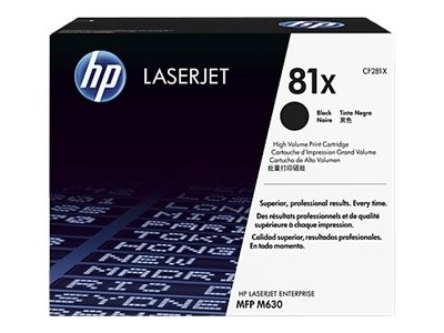 HP 81X Toner Black LaserJet Enterprise M605n M606dn MFP M630 CF281X HC