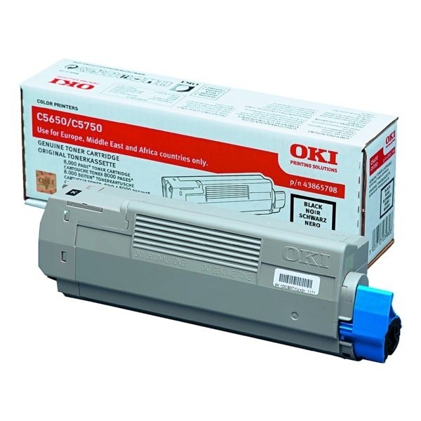 OKI Toner Black weißer Umkarton OKI C5650 Serie OKI C5750 Serie Original 43865708