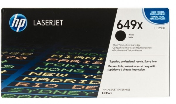 HP 649X Toner Black CE260X HP Color LaserJet CP4520 CP4525