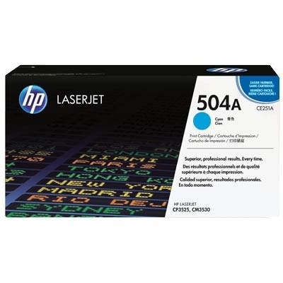 HP 504A Toner Cyan CE251A für Color LaserJet CP3525 CM3530 Serie