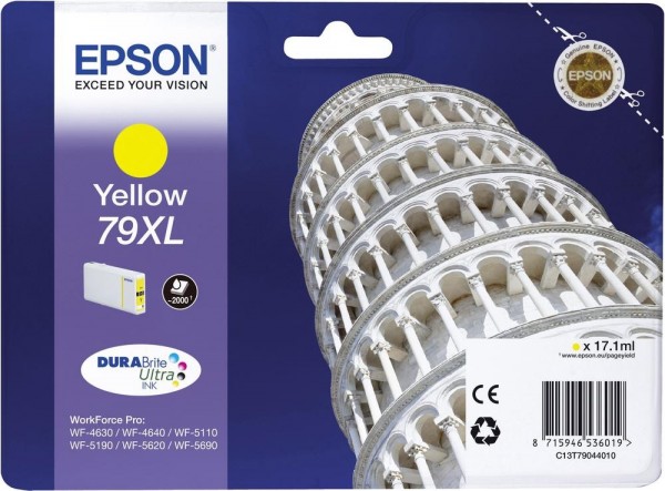 Epson Tintenpatrone 79XL Yellow für WorkForce Pro WF-4630 WF-4640 WF-5110Druckleistung:ca. 2.000