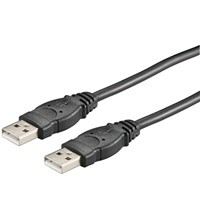 USB 2.0 Kabel A-A Stecker 3 Meter geschirmt Schwarz