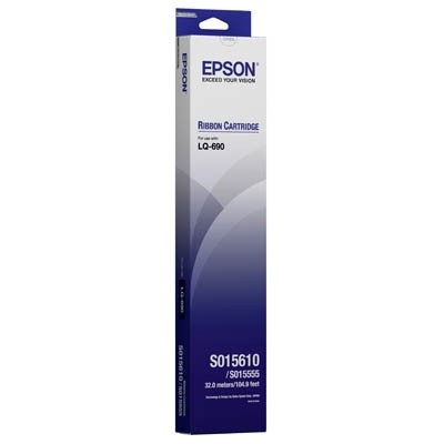 Epson C13S015610 Farbband schwarz für Epson LQ-690 Nadeldrucker Ribbon