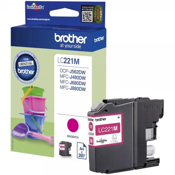 Brother LC221M Tintenpatrone Magenta DCP J562DW MFC-J480 MFC-J680 J880