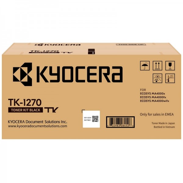 Kyocera TK-1270 Toner Black Ecosys M4000x Ecosys M4000fx Ecosys M4000wifx Plus 1T0C140NL0