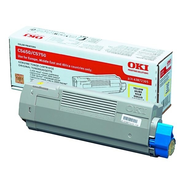 OKI Toner Yellow OKI C5650 Serie OKI C5750 Serie 43872305 Original