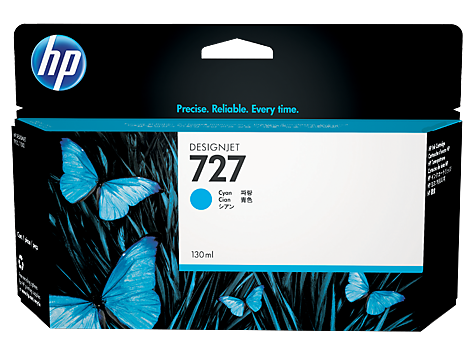 HP 727 Tinte Cyan HP DesignJet T920 T930 HP DesignJet T1500 T1530 HP DesignJet T2500 B3P19A