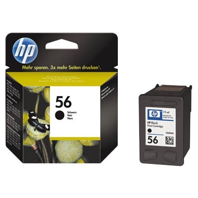 HP 56 Tinte Black C6656AE Deskjet 51XX; Officejet 42XX, 56XX, J5508, J5520; Photosmart 7550; psc 11X