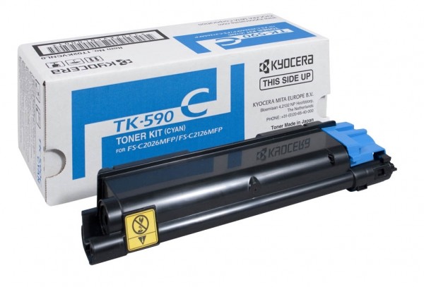 Kyocera TK-590C Toner Cyan FS-C2016MFP FS-C2026MFP FS-C2126MFP FS-C5250DN M6026 M6526cdn