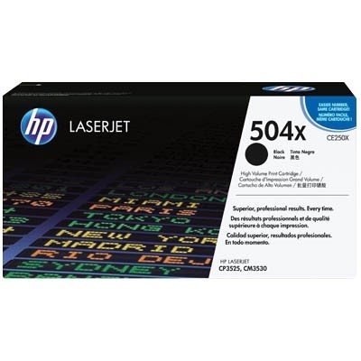 HP 504X Toner Black für Color LaserJet CP3525 CM3530 CE250X