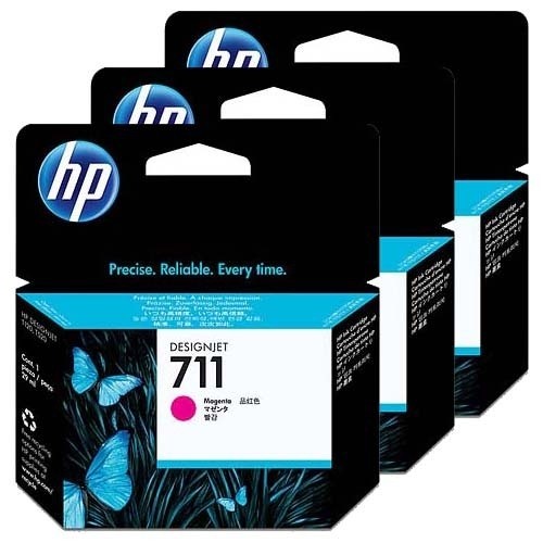 HP 711 Tinte Magenta CZ135A Standardkapazität 3er-Pack T120 ePrinter T520