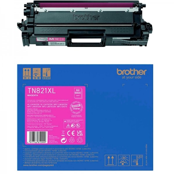Brother TN-821XL M Toner Magenta HL-L9430CDN L9470CDN L9470CDNT MFC-L9630CND MFC-L9670CND