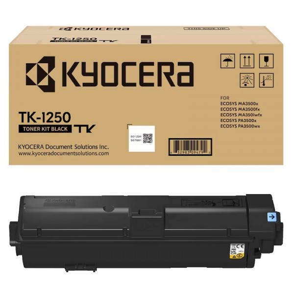 Kyocera TK-1250 Toner Black für Ecosys MA3500x Ecosys PA3500wx 1T0C3H0NL0