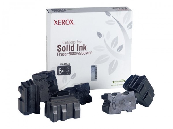 XEROX 108R00749 Solid Ink 6 Sticks Black Phaser 8860 Phaser 8860MFP