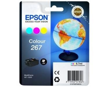Epson T267 Tinte Colour cyan, yellow, magenta für Epson WF-100W WF-110W T26704010 Multipack