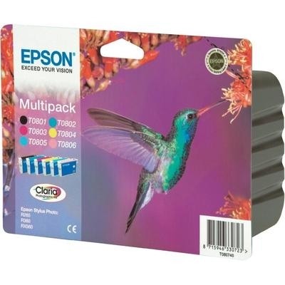 Epson Tintenpatrone T0807 Multipack für Stylus Photo R265 R285 R360 RX560