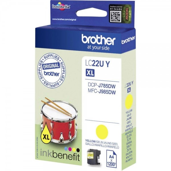 Brother LC-22UY Tintenpatrone Yellow für DCP-J785DW MFC-J985DW